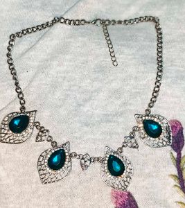 Teal Gem Statement Necklace