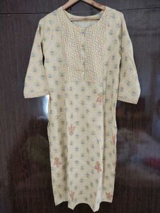 3/4th Sleeves Kurta Palazzo Set For Women, 44inch