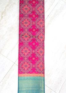 Pink &amp; Blue Silk Saree