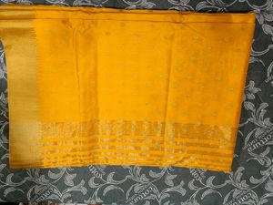 Yellow Saree with Gold Border