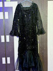 Black Bell Sleeves Mermaid Bodycon One piece