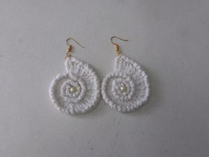 Sea Shell Crochet Earings 🐚