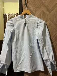 Stylish Blue Striped Blouse