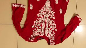 Pink Embroidered Kurti