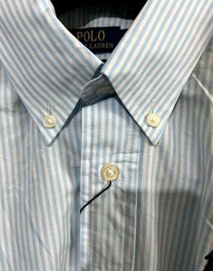 POLO RALPH LAUREN BLUE VERTICAL STRIPES SHIRT