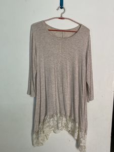 Elegant Beige Tunic Top