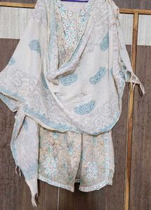 Full Chanderi Silk Kurti With Lining Suit