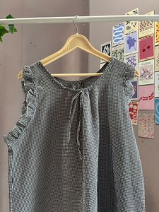 Plaid Linen Cotton Dress