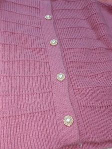 Pink Knit Cardigan