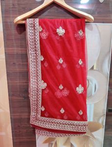 Bridal Velvet Lehanga Set With Diamond Work