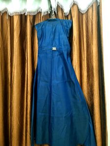 Silk Ethnic Gown With Brotch Attach