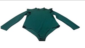 SHEIN  💚 Plus Mock Neck Frill Shoulder Bodys