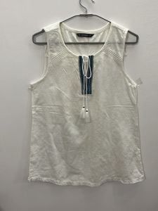 White Cutsleeve Top