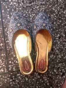 Blue Glittery Designer Bellies (Women)