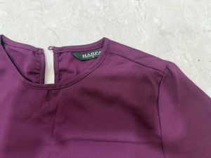 Stylish Purple Cutout Crop Top