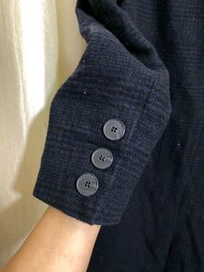 A+G Black Wool Blend Coat
