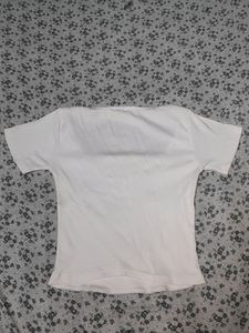 Broad Square Neck,Fitted Small Sized Crop Top