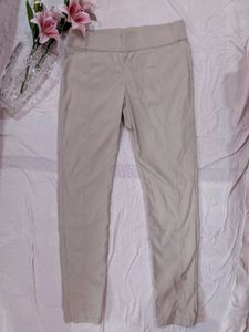 Beige Casual Pants