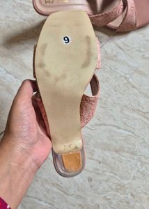 Blush Pink Block Heels | UK 7 (EU 40) |