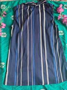 Striped Sleeveless Blouse