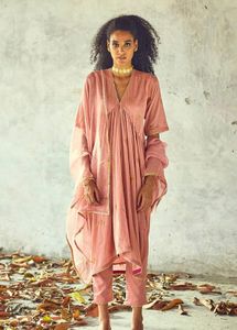 Khara Kapas Elegant Pink Kamal Poshak Set XL
