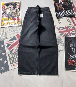 Wide Leg Black Denim Jeans