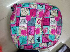 Paris Print Patchwork Shoulder Bag