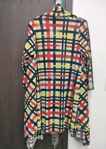 Colorful Plaid Cardigan Shrug