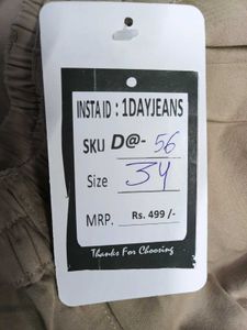 D@56 Size-34 Cargo Jeans