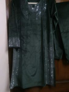 Elegant Green Velvet kort  Set