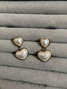 Pearl Heart Earrings