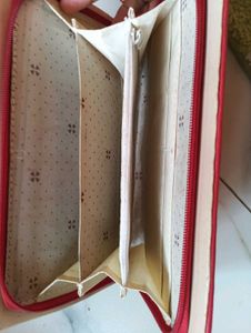 Red Zip Around Wallet