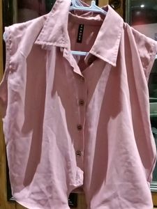 pink crop Shirt Top. ₹30/- Delivery Off