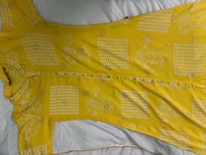 Yellow Avaasa Bandhani Print Kurti