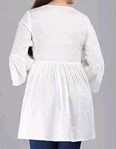 White Floral Embroidered Dress