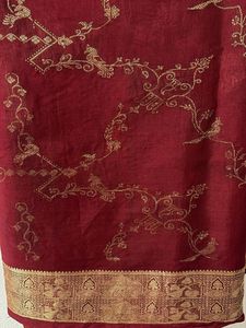 Elegant Maroon Saree