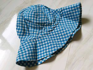 Blue Gingham Bucket Hat