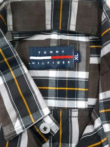 Tommy HILFIGER Brown Dominant Checked Shirt Mens