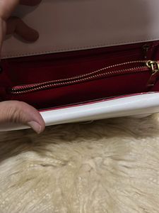 Fabulous White &amp; Gold Chain Bag