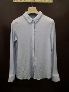 Zara Textured Light Blue Button-Down Shirt