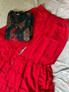 Green Kurti-Sharara Pair