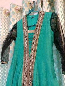 Unused Anarkali Long Silk Gown With Ful
