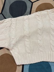 Cream Cable Knit Sweater