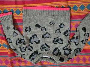 Leopard Print Cropped Sweater