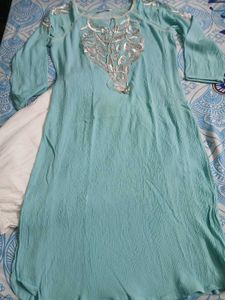 Elegant Embroidered Kurta Gharara Set