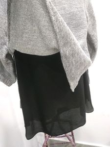 Grey &amp; Black Combination Layered Top
