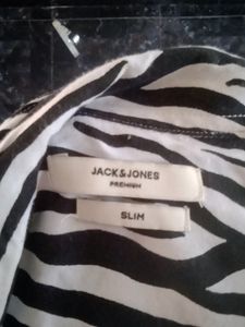 Zebra Print Short Sleeve Shirt