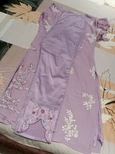 Work Kurti With Pant And Dupatta