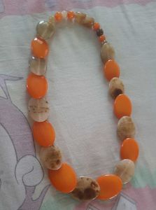Vintage Style Oval Bead Necklace
