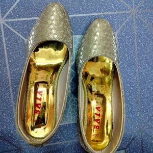 Silver Woven Heel Shoes